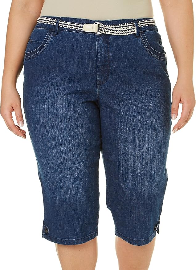 Gloria Vanderbilt Women's Plus Size Lexi Stretch Denim Skimmer Short