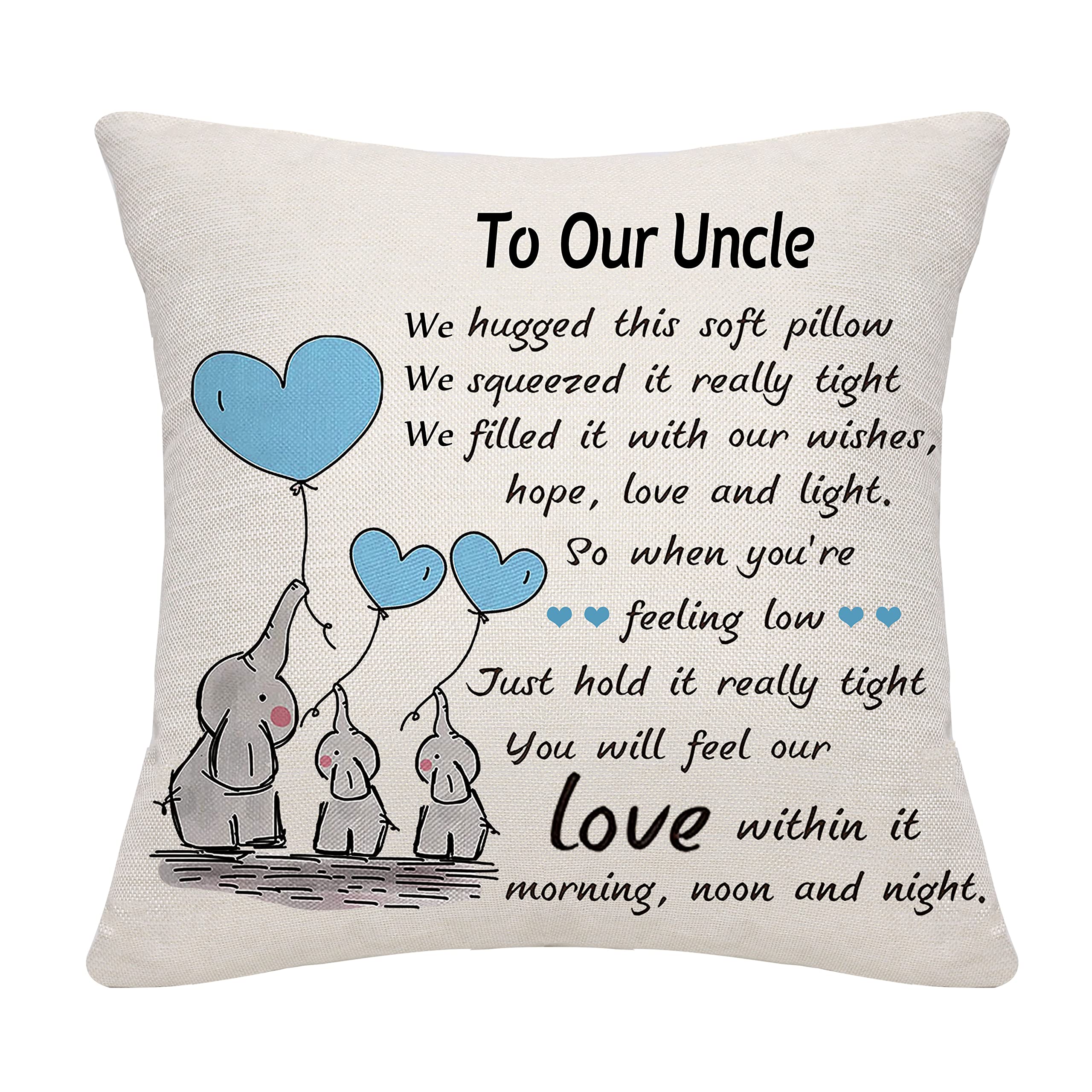 Bommex Uncle Gifts from Niece Nephew Uncle Cushion Cover Throw Pillow Cover Cushion Case Thanksgiving (our uncle)