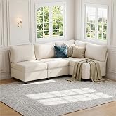 Breakfast Nook Bench with Storage, 4 Seats Modular Corner Banquette Seating | Dining Settee Couch, Hidden Storage, Modular L Shaped Upholstered Backrest, Fits Kitchen Dining Nooks, Beige