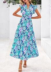 PRETTYGARDEN Women's 2025 Summer Floral Midi Dress
