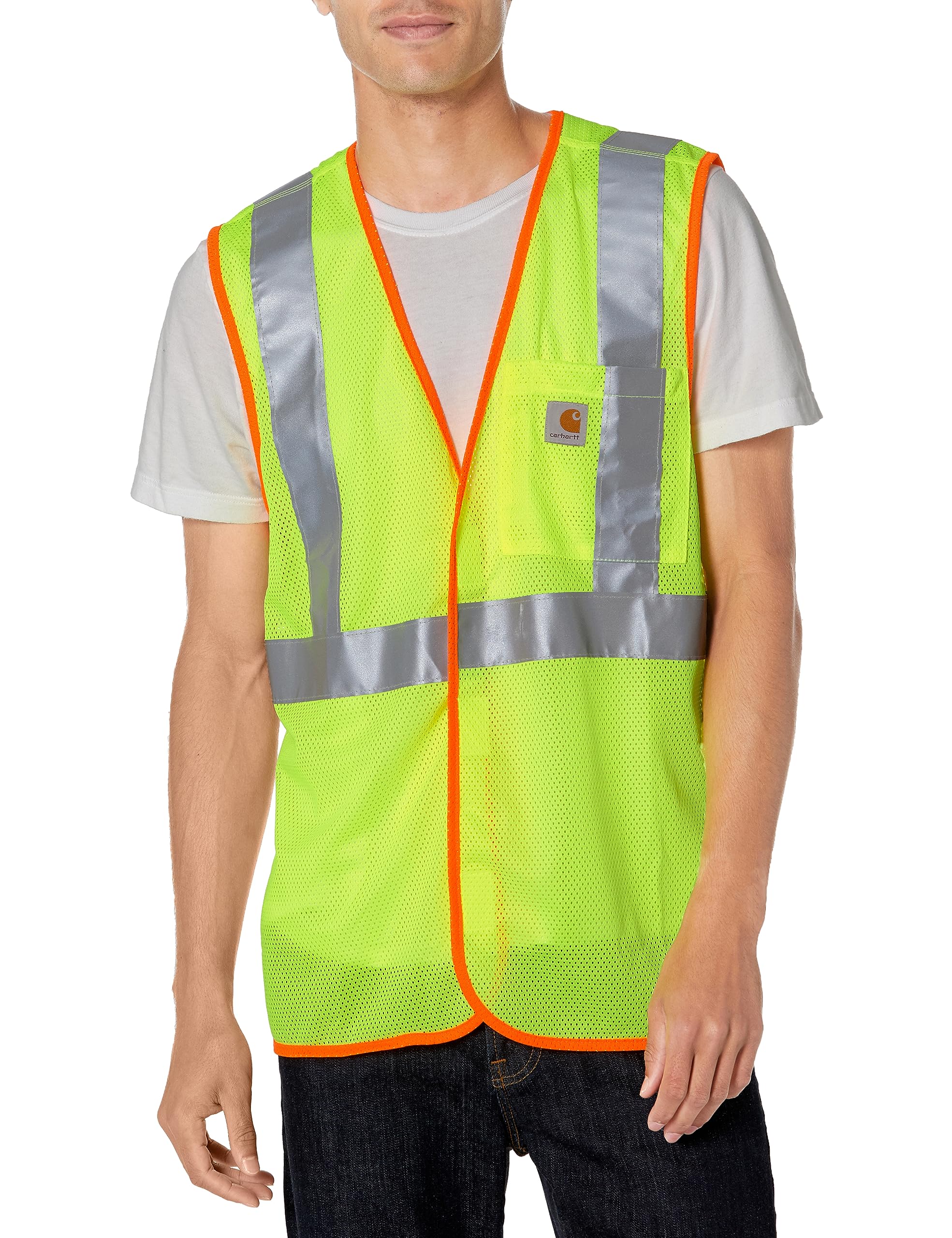 Photo 1 of Carhartt Men's High-Visibility Class 2 Vest-Brite Lime-Large
