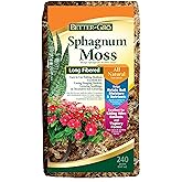 Better-Gro Sphagnum Moss - 100% Natural, Long-Fiber Moss for Orchids, Ferns, and Hostas, Excellent for Hanging Baskets and Pr