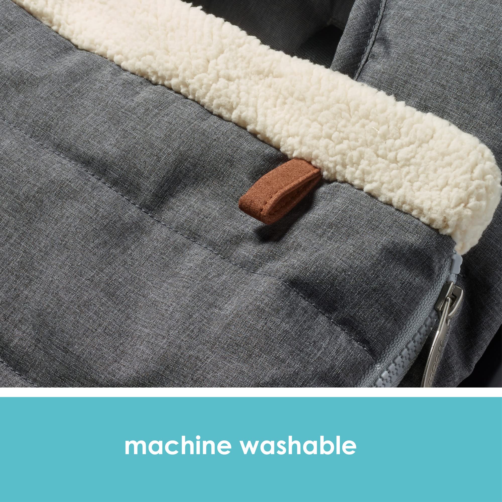 JJ Cole Baby Car Seat Cover, Blanket-Style Baby Stroller & Baby Carrier Cover, Heather Gray