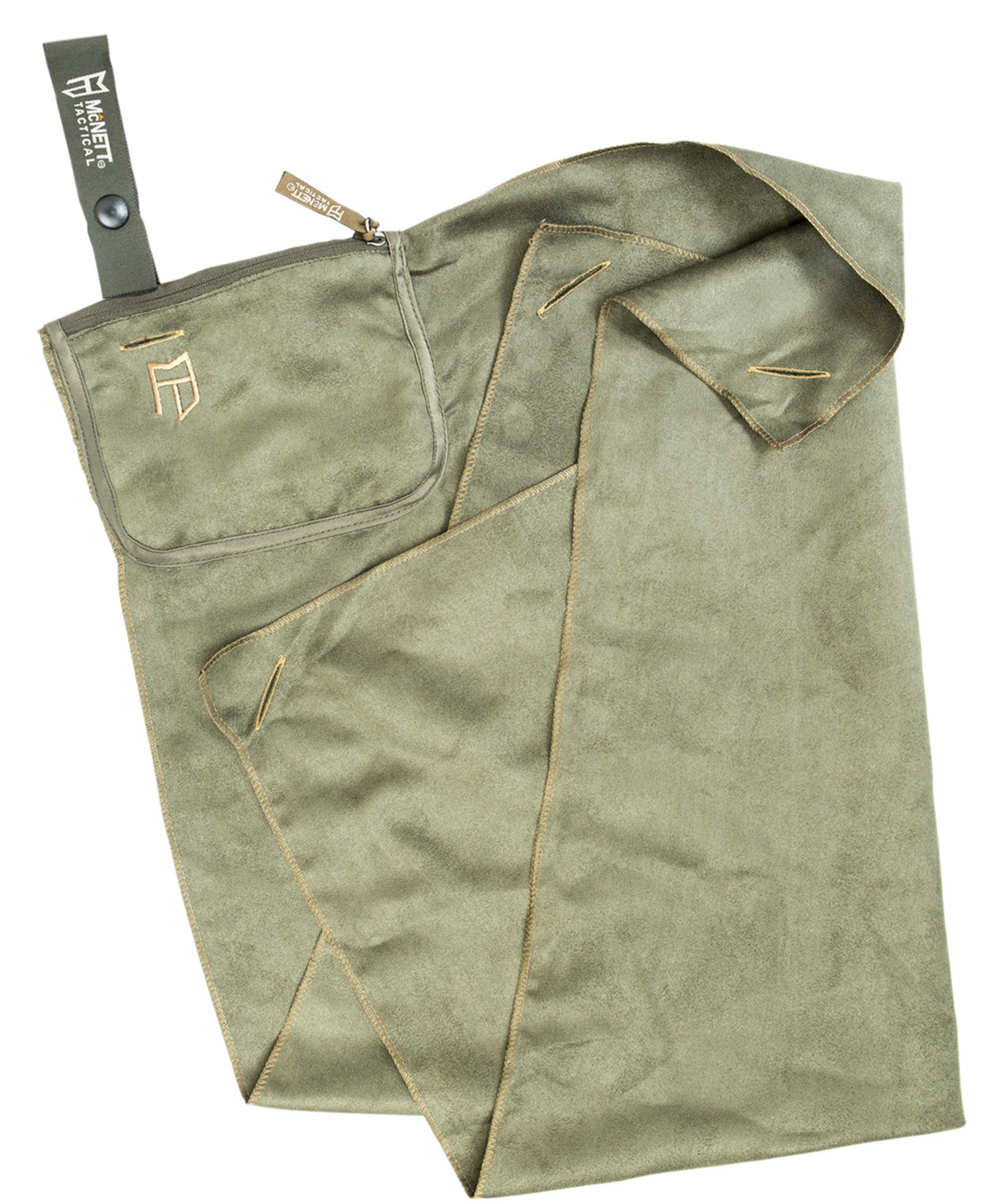 McNett GEAR AID Tactical PT Pod Microfiber Towel for Workouts and Fitness, 20" x 32", OD Green
