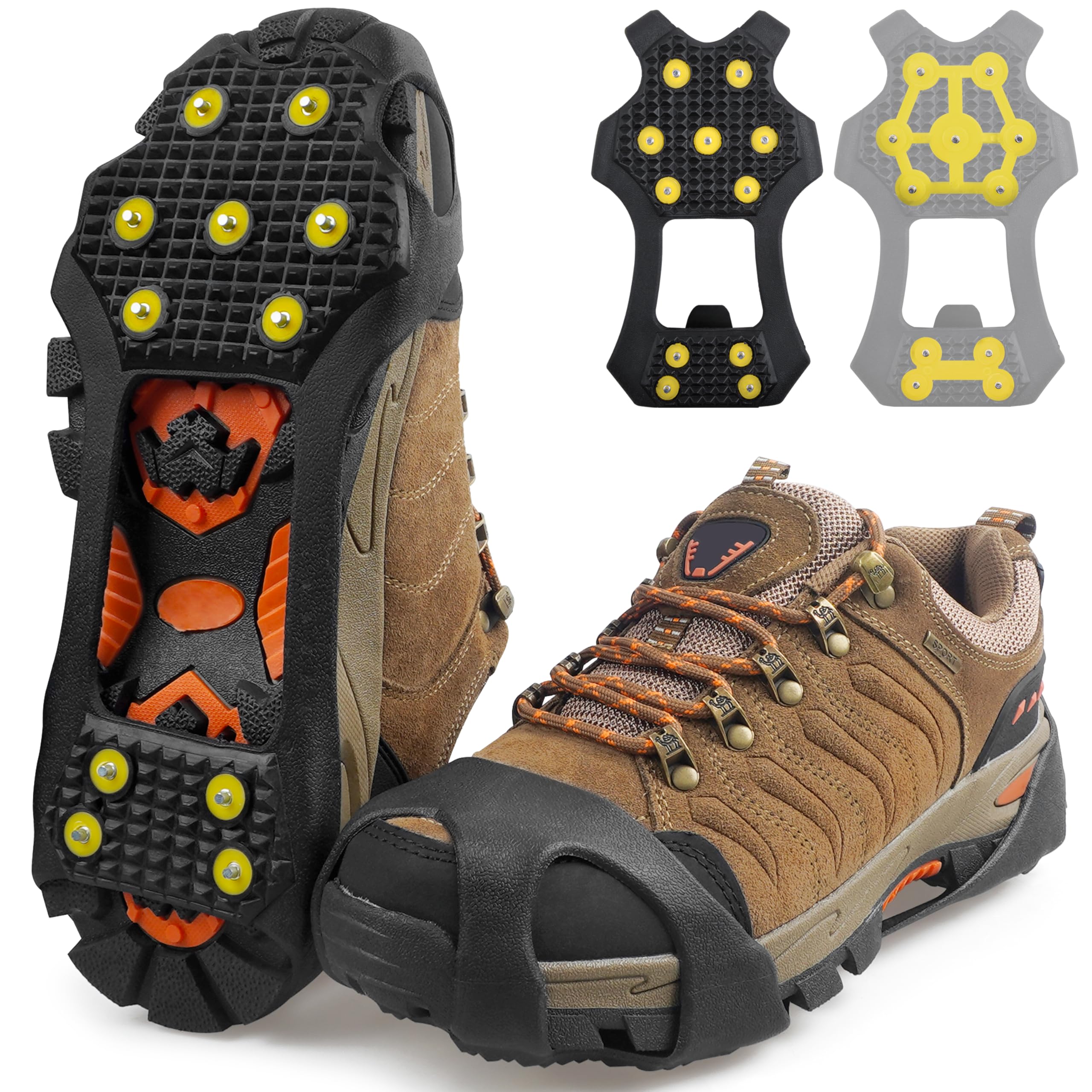 Photo 1 of *MINOR DAMAGE - USED*
Ice Snow Cleats for Shoes and Boots,Walk Traction Cleats Crampons Anti Slip 11 Studs Ice Snow Grippers Over Shoe for Men Women Walking on Snow Ice