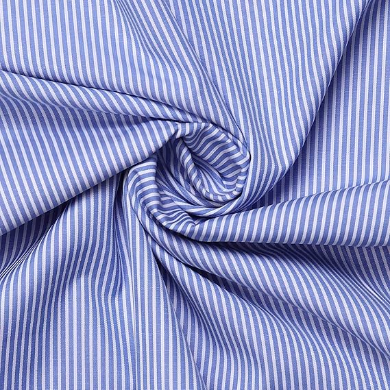 Uniform Sarees Corp Mens Cotton Plain Fabric Shirt - Unstitched 2.5 m (Blue, Free Size)