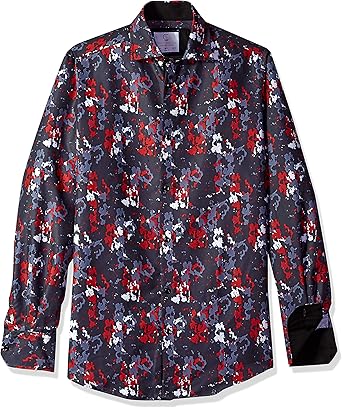 red long sleeve dress shirt