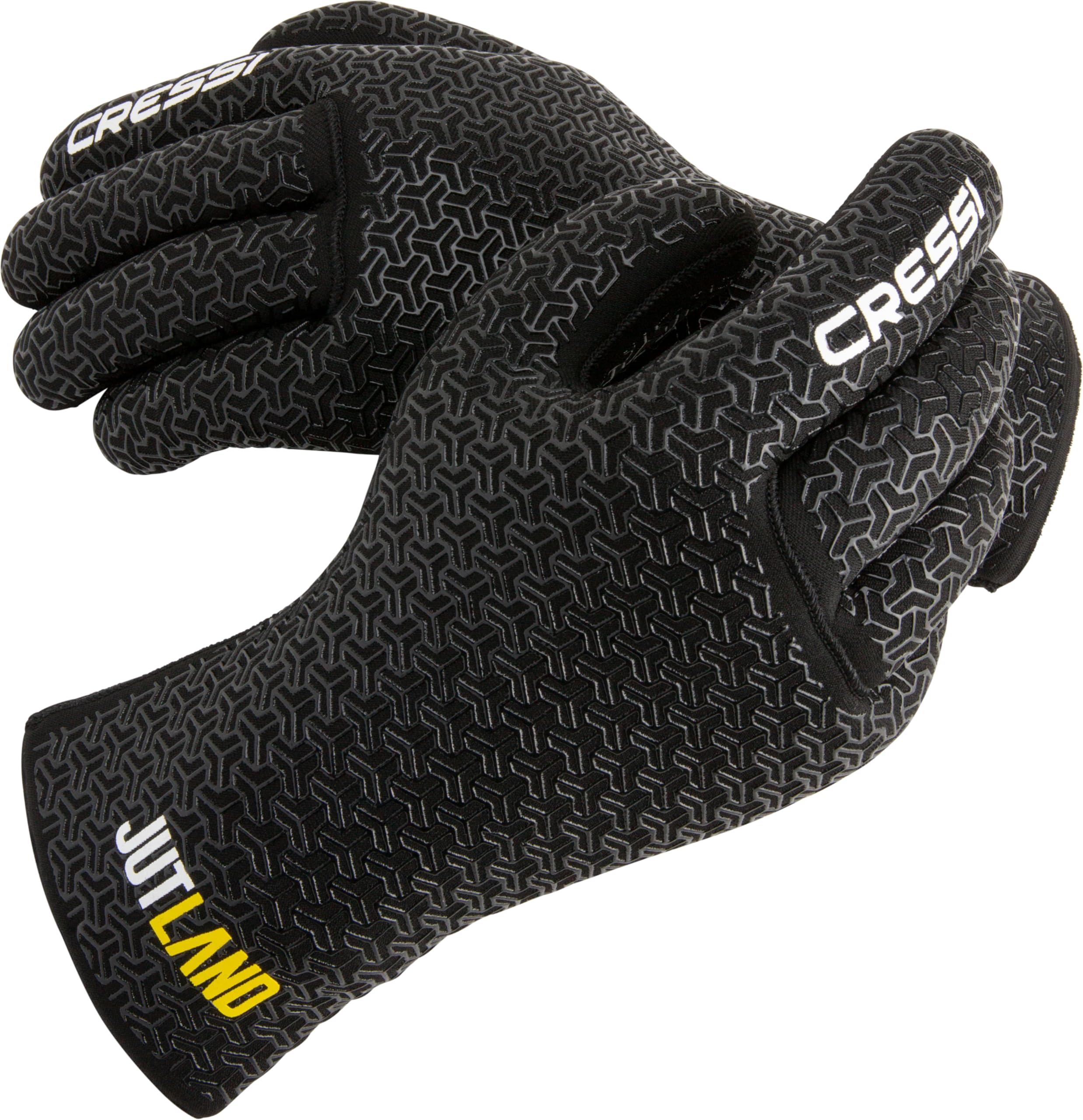 Cressi Jutland Gloves 5mm - Neoprene Diving Gloves Black 5mm Ultra Grip System, S/2, Unisex