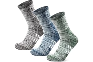 innotree 3 Pack Merino Wool Hiking Socks for Men, Micro Crew Cushioned Moisture Wicking Trekking Socks