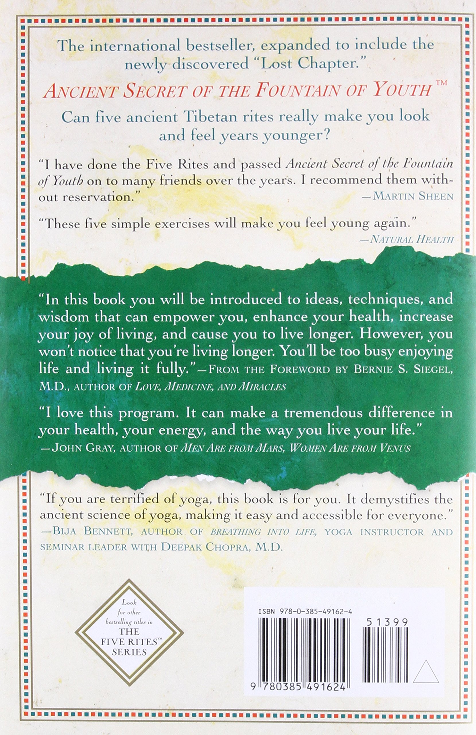 Amazon.com: Ancient Secret Of The Fountain Of Youth: 9780385491624: Peter Kelder, Bernie S. Siegel: Books