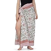 100% Cotton Hand Block Sarong Beach Pareo -Your Perfect Summer Cover up Swimwear Companion Wrap Skirt in Summer