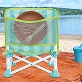 Bright Starts Pop N Sit Cabana Portable Booster Chair Teal 6m-3y UPF Canopy view 6