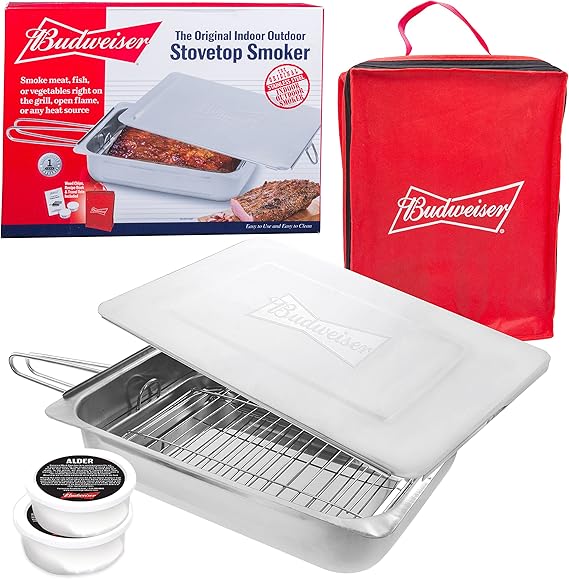 Budweiser Stovetop Smoker The Original Stainless Steel Smoker with