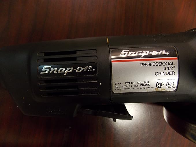 SnapOn 4 1/2" Angle Grinder, 10, 000 RPM, TYPE 101, Part ET1345