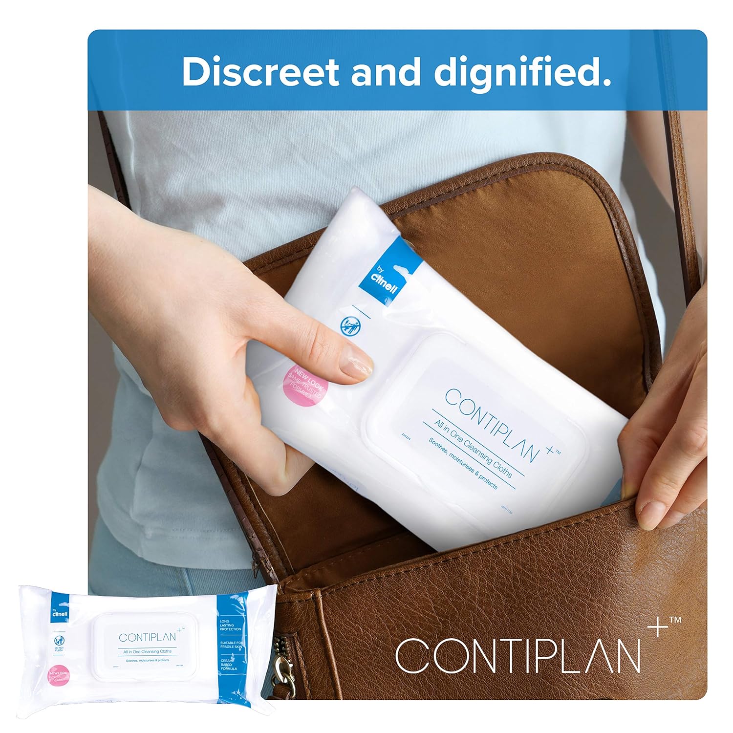 CONTIPLAN N36779 Incontinence Cleansing Cloths with Barrier Cream