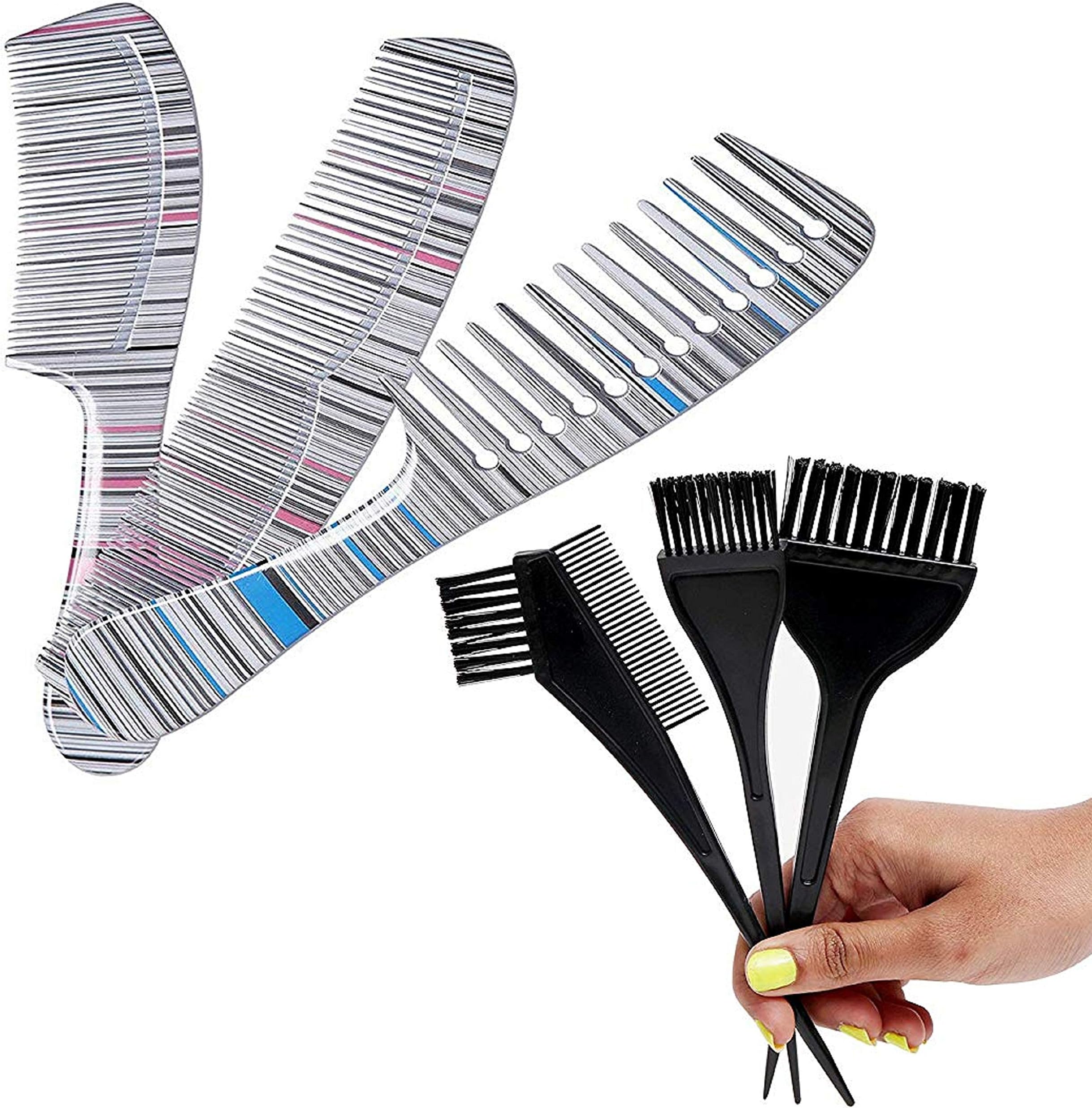 Livzing Hair Dye Brush And Comb Set, Multicolor For Men Women Pack Of 6