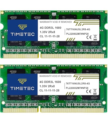 8GB (2X 4GB) PC3L-12800S DDR3L 1600MHz 4GB RAM DDR3L PC3L-12800S