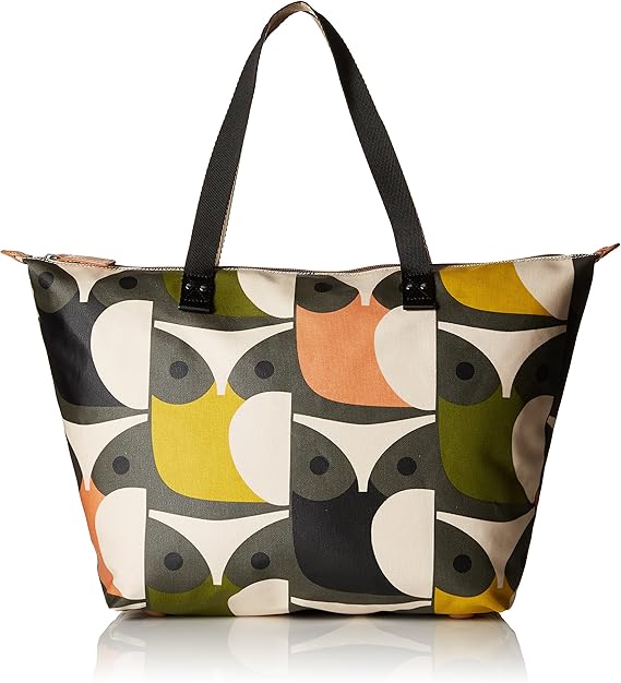Orla Kiely Big Owl Print Zip Shopper, Multi Handbags