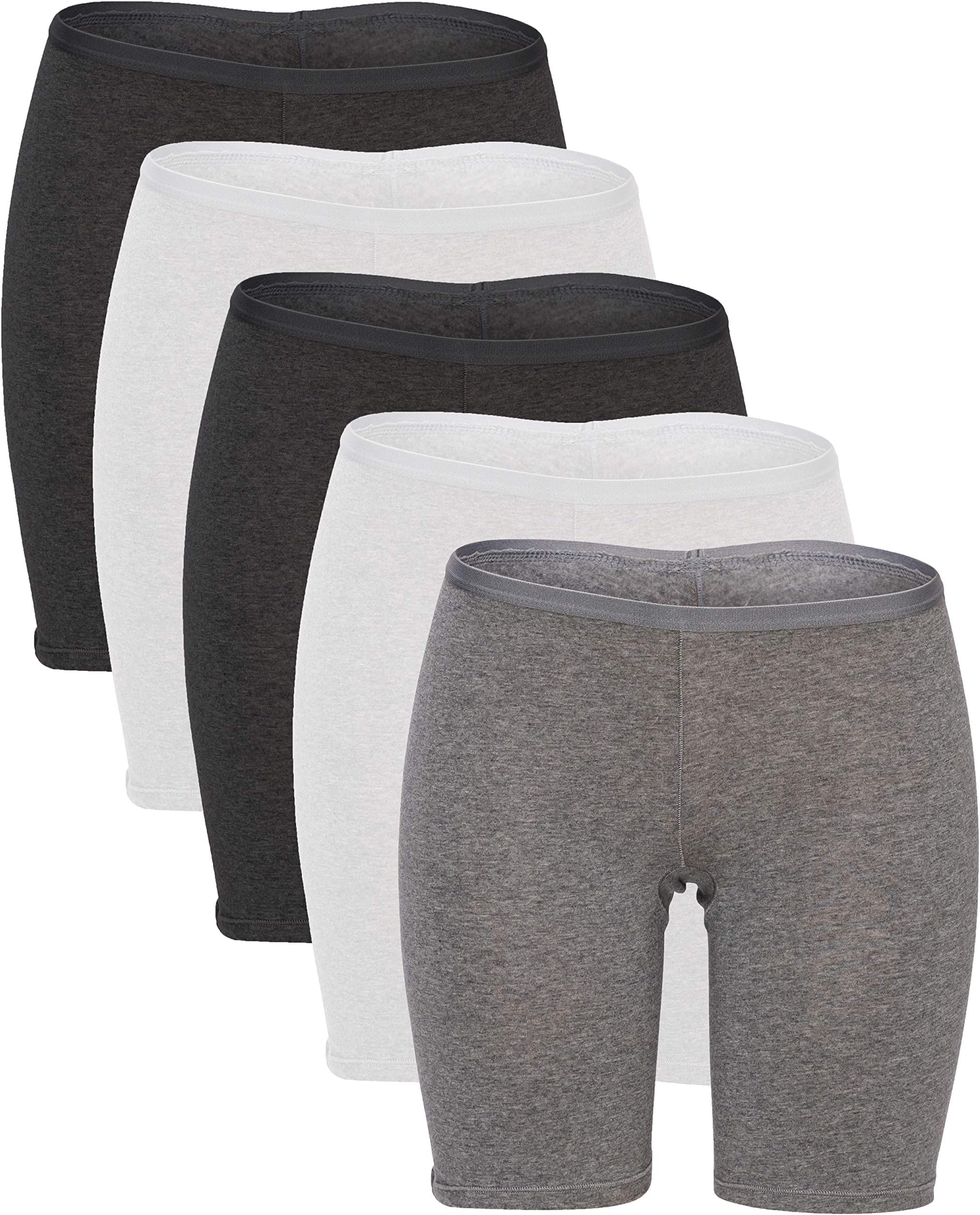 B2BODY Women's Regular & Plus Size Stretch Cotton Long Leg 6.5" Boyshort Briefs