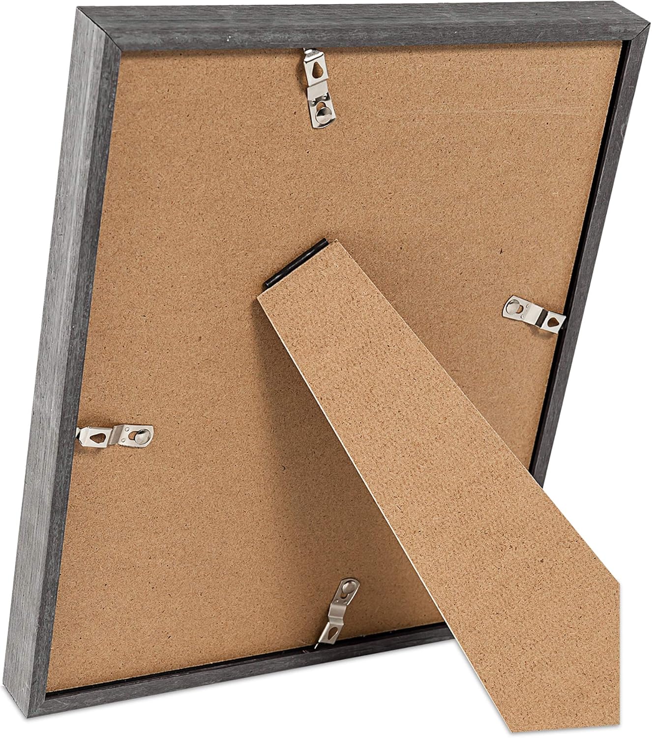 upsimples 8x10 Picture Frames with High Definition Glass, Display Pictures 5x7 with Mat or 8x10 Without Mat, Rustic Photo Frames for Wall or Tabletop Display, Set of 5, Dark Grey -
