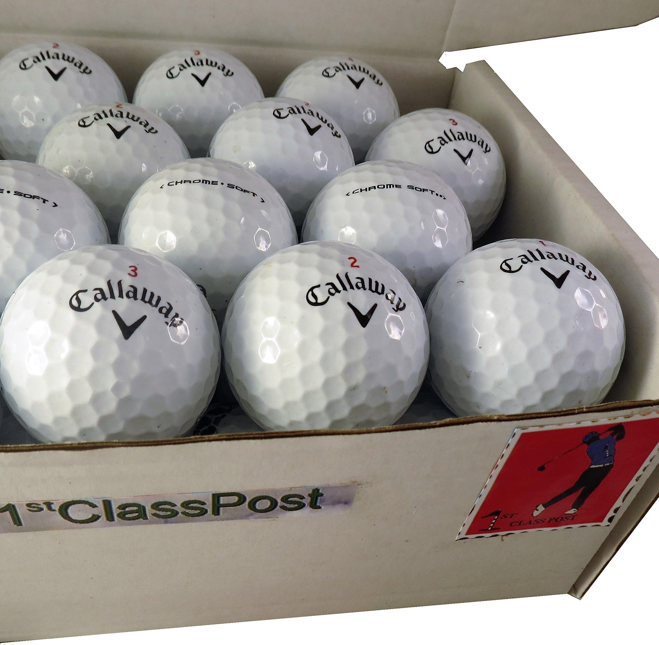 1stClassPostAlmost New Callaway Chrome Soft Golf Lake Balls Pearl/A (48)