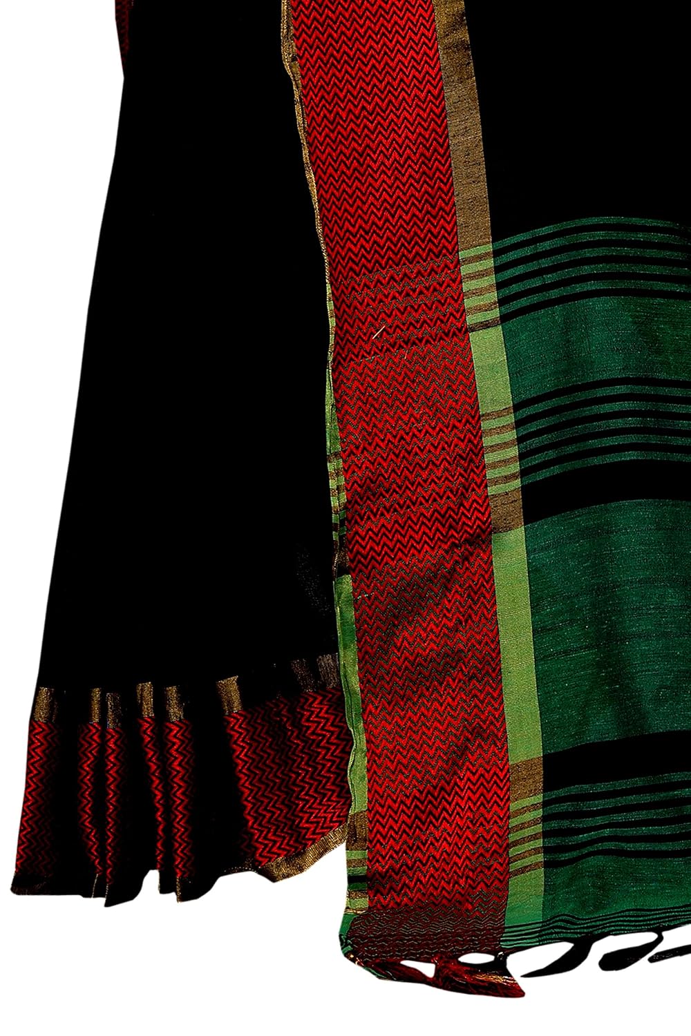 perfectblue women's linen saree with blouse piece (vidh6ivariation)