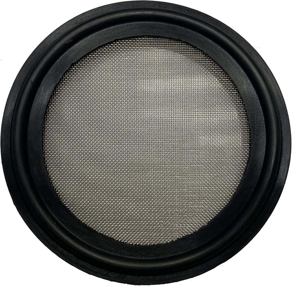 DR.COMPONENT 1.5" Sanitary Tri-Clamp Gasket 2pk Bonded Screen Black EPDM 80 Mesh