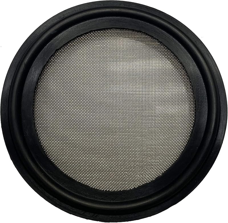 DR.COMPONENT 1.5" Sanitary Tri-Clamp Gasket 2pk Bonded Screen Black EPDM 80 Mesh