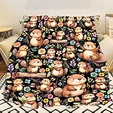 Beaver Blanket,Beaver Gifts, Soft Flannel Blankets, Cozy Cute Animal Quilt,Lightweight for Bedroom Bed Sofa Decoration for Kids Women Men Room,40"x50"