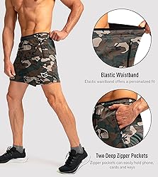 G Gradual Men's Running Shorts with Zipper Pockets