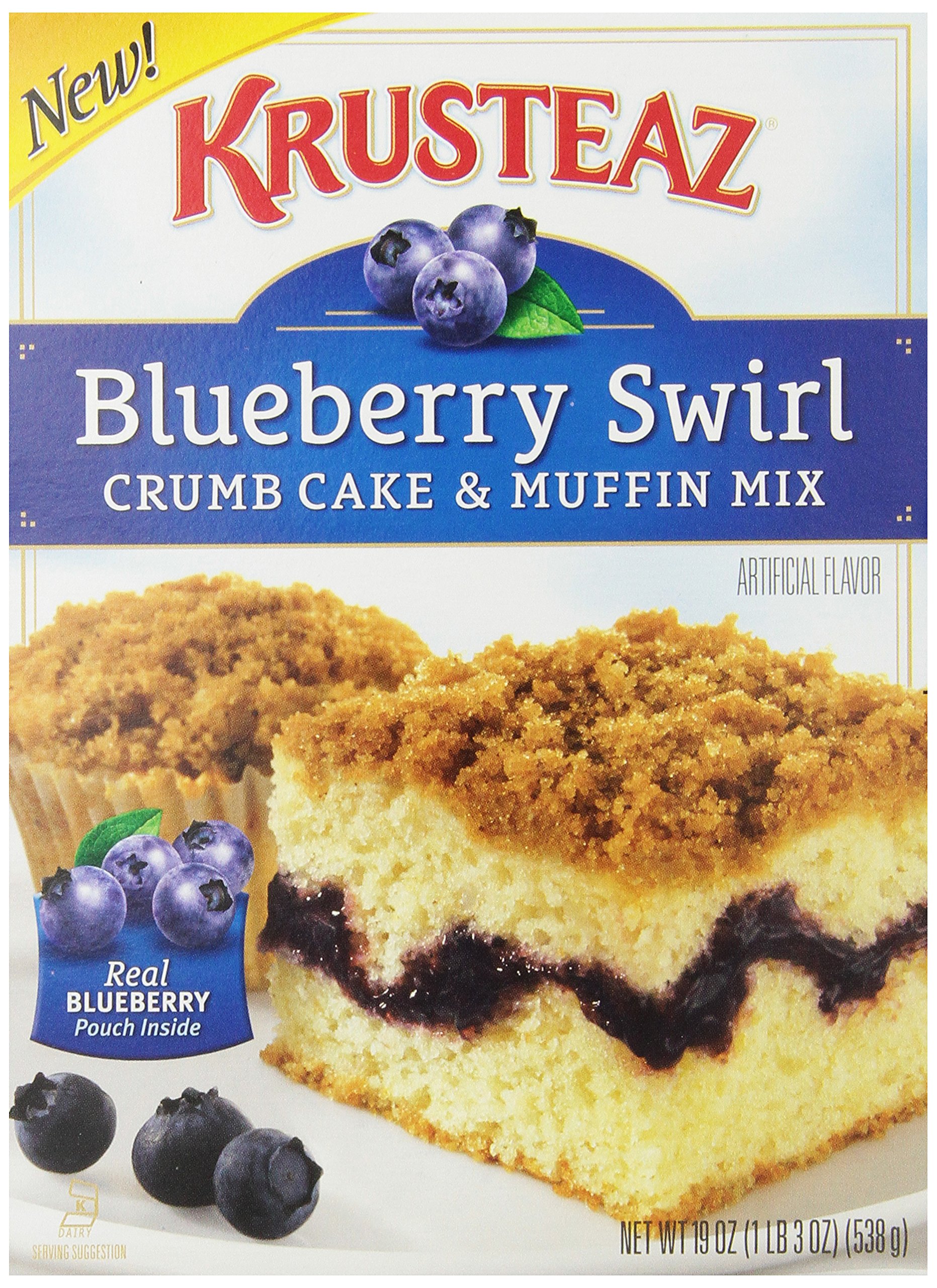 Krusteaz Chocolate Swirl Crumb Cake and Muffin Mix, 19Ounce Boxes (Pack of 12