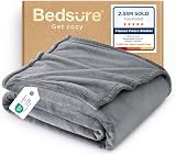 Bedsure Fleece Throw Blanket 150x200 cm Silver Grey Microfibre Cozy Soft