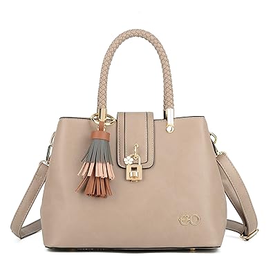 E2O Solid Pink Satchel With Long Belt