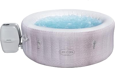 Lay-Z-Spa Cancun Hot Tub 120 AirJet Rattan 2-4 Person Inflatable Spa