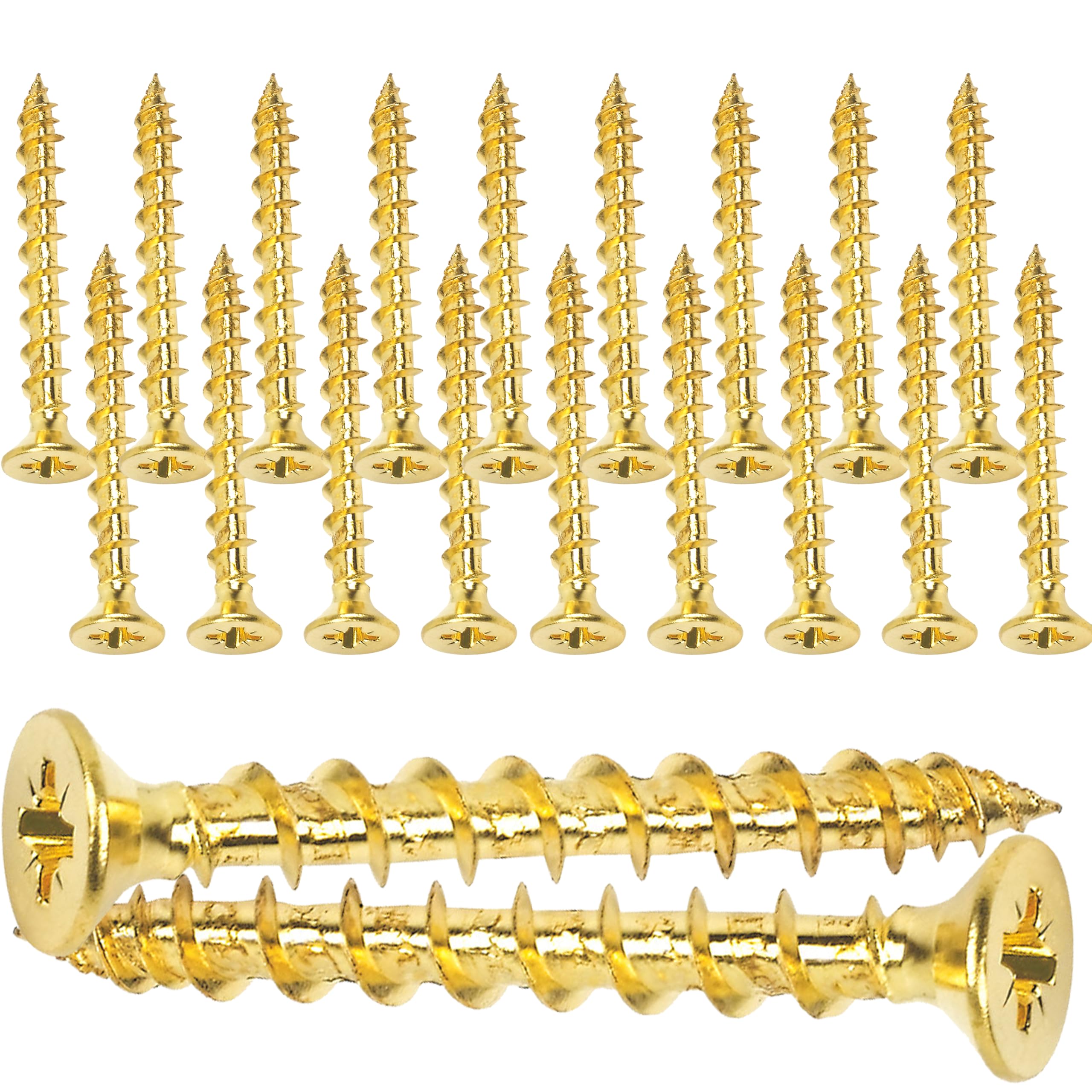 M4 x 30mm Door Hinge Brass Screws Replacement (Pack of 20)