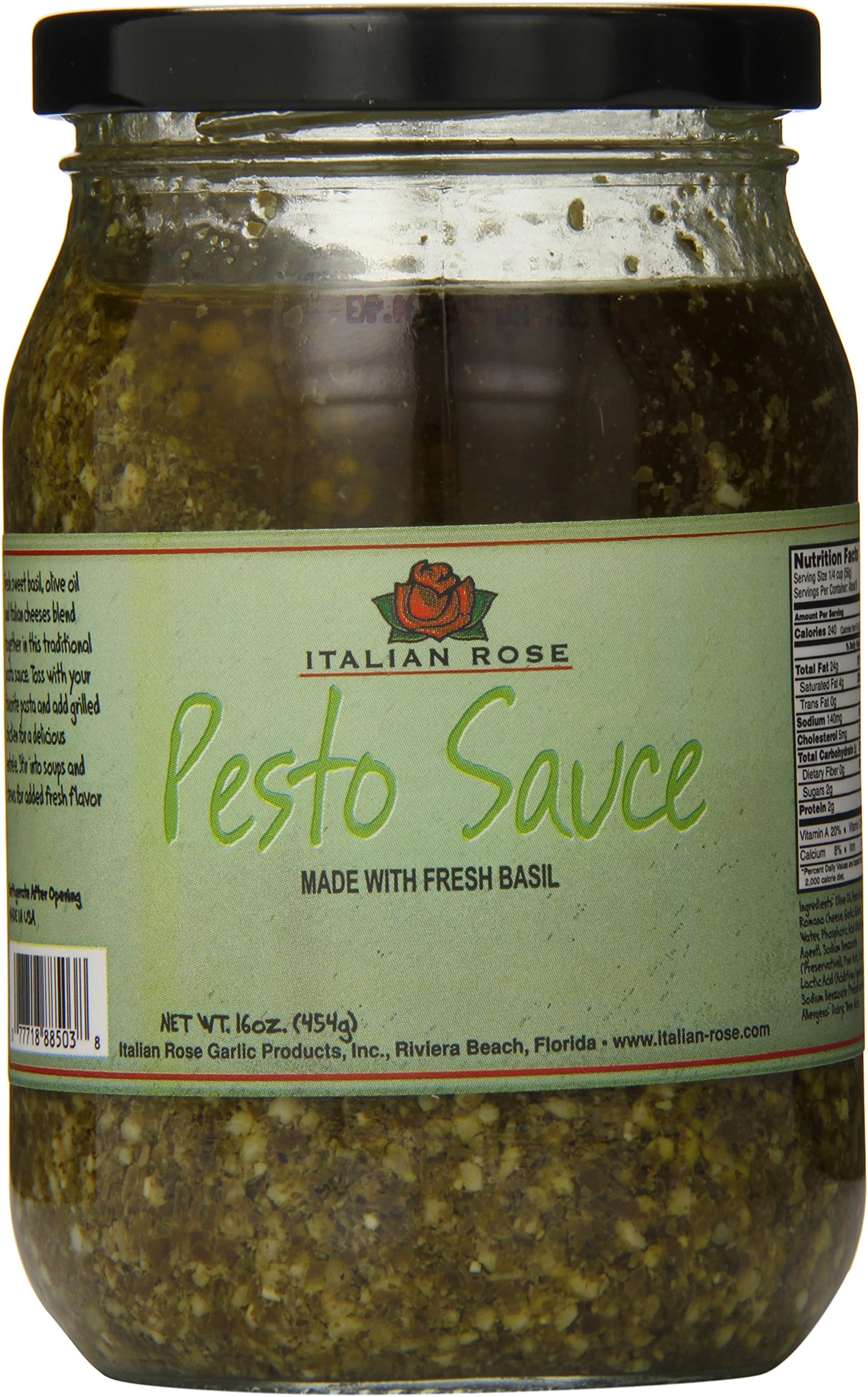 Italian Rose Pesto Basil Sauce, 16 Ounce