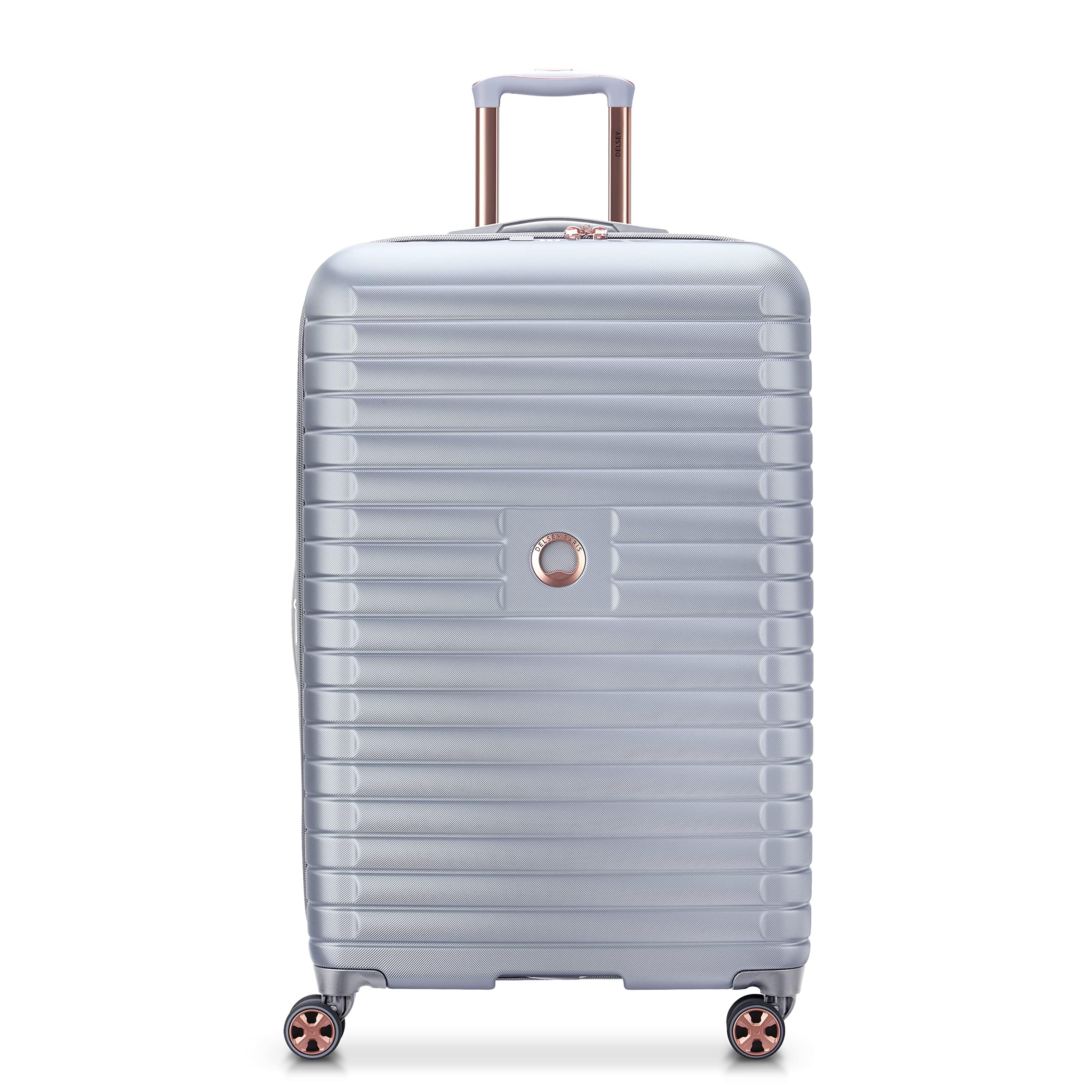 DELSEY PARIS Cruise 3.0 Hardside Expandable Luggage with Spinner Wheels, Platinum, 3 Piece Set (21/24/28)