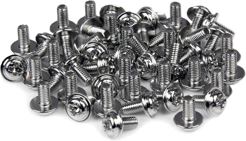 StarTech M3 x 1/4 Inch Standoff Computer Screws M3 Thread 50 Pack SCREWM3