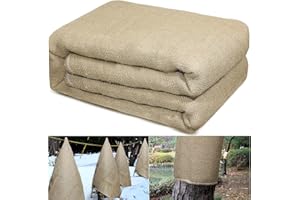 Tcevily Garden Burlap Roll, 40" x 24 Feet Natural Jute Burlap Fabric Roll for Gardening Raised Bed Liners,Seed Cover,Edging,Weed Barrier,Aisle Runner Plant Cover Tree Protections (40" x 24 Feet)