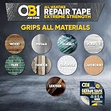 OB1 Clear All Weather Repair Tape 50mm x 20m Ultra Strong Waterproof view 5
