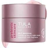 TULA 24-7 Moisture Luminous Hydrating Day &amp; Night Face Cream, 0.5 oz | Prebiotics &amp; rosewater hydrate for 24-hours, nourish your skin's microbiome and reveal a rosy illuminating glow.