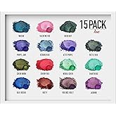 Eye Candy Mica Powder - Pigment Powder 15-Pack Hue Set - Colorant for Epoxy - Resin - Woodworking - Soap Molds - Candle Making - Slime - Bath Bombs - Nail Polish - Cosmetic Grade - Non-Toxic