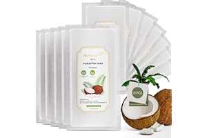 Achzzy Natural Paraffin Wax Refills, 12-Pack Paraffin Wax Blocks of Coconut Scent for Paraffin Bath, Paraffin Wax for Hand an