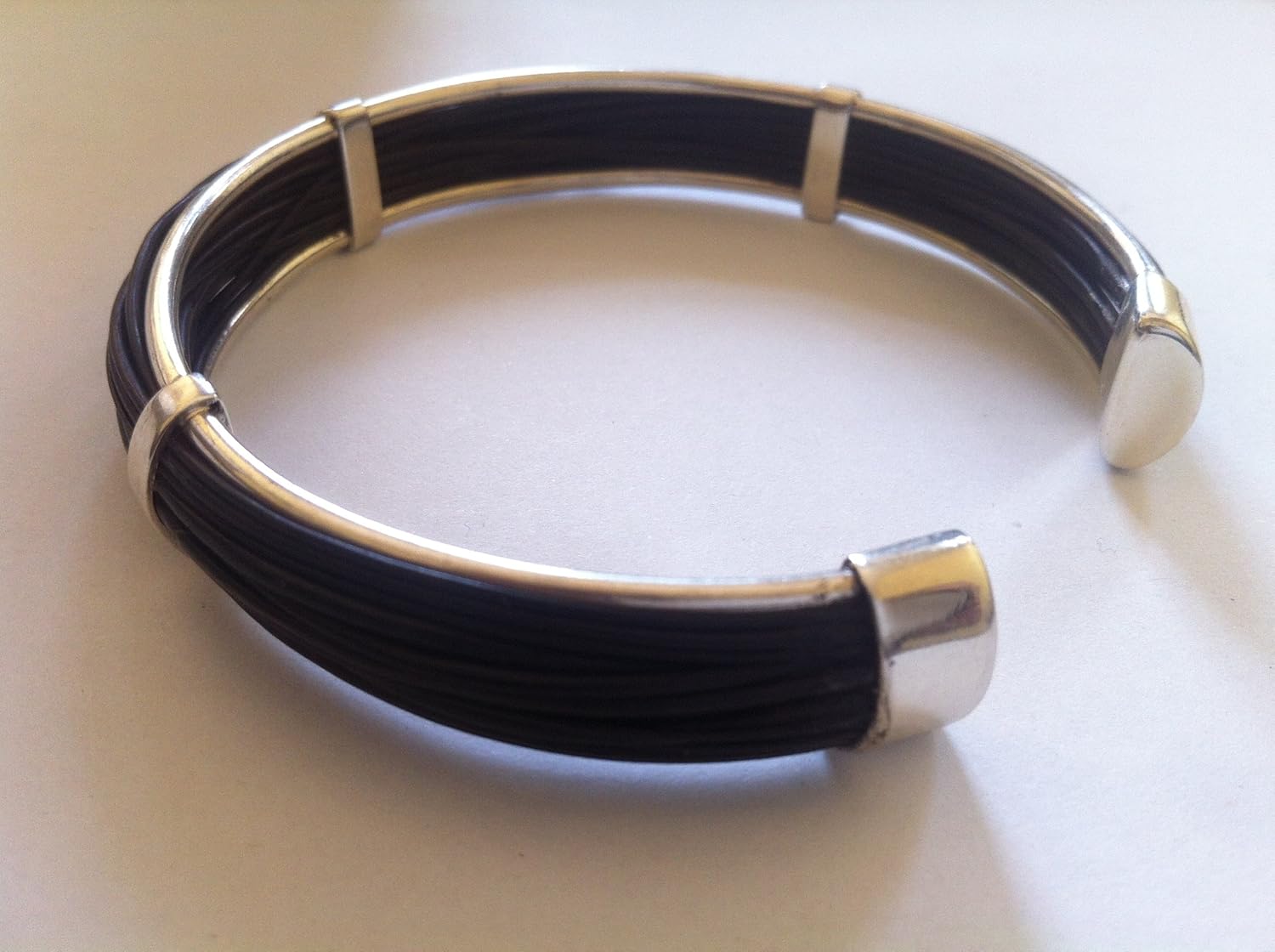 Amazon Com Elephant Hair Bracelet With Sterling Silver Jewelry