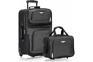 Traveler's Choice Travel Select Luggage Amsterdam Two-Piece Carry-On Luggage Set, Gray, One Size