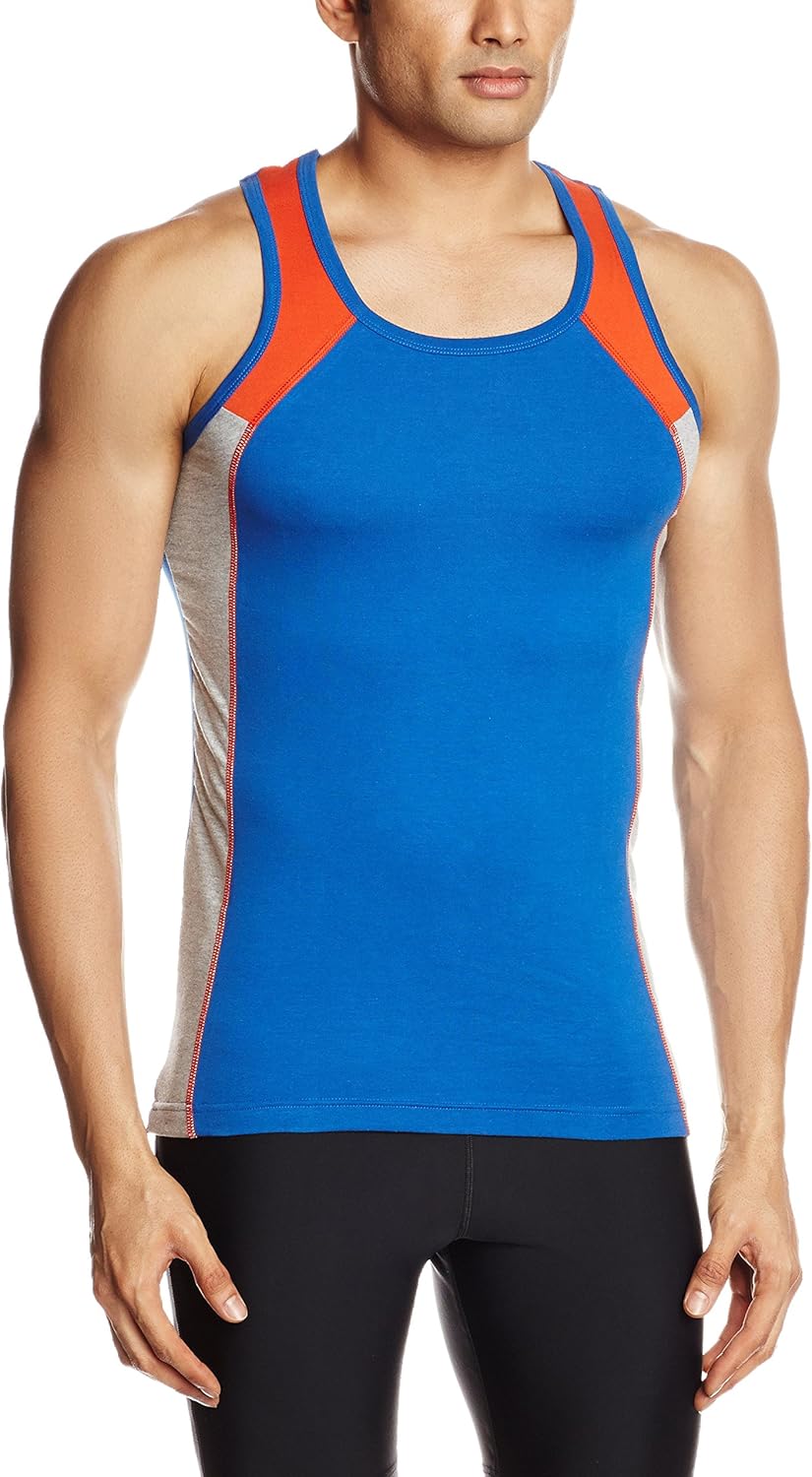 Buy Hanes Men's Cotton Vest (8907378011183_F622063CP_XLarge_Cobalt