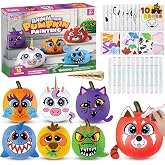 Klever Kits Halloween Pumpkin Decorating Kit with 10 Animal Designs, Halloween Party Supplies, Party Favors for Kids, Pumpkin Painting Kit, DIY Art and Crafts for Family Projects, Classroom Activities
