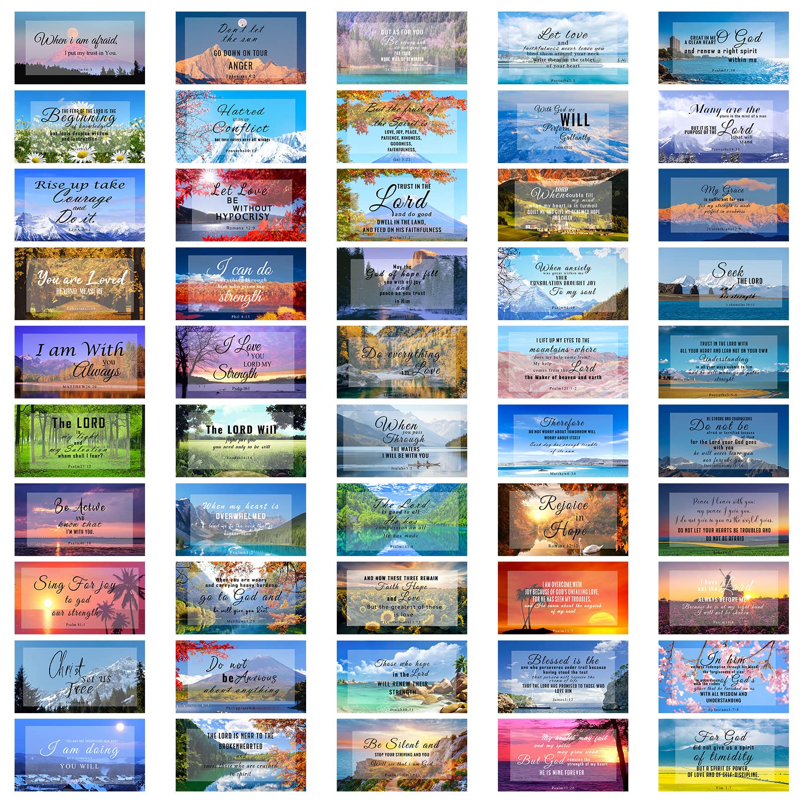 200 Pcs Prayer Cards Bible Verse Card 50 Styles Double-Side Scripture ...