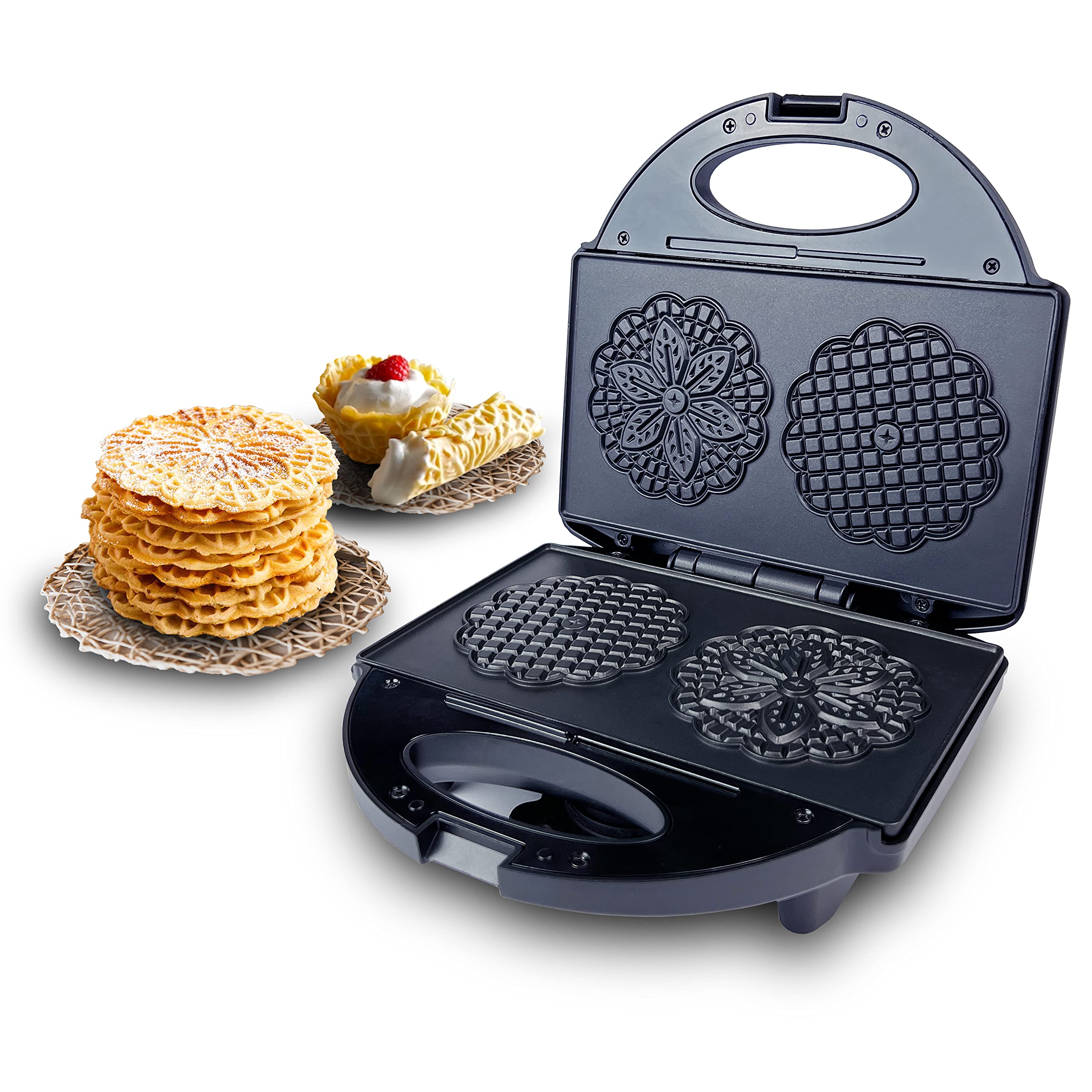 FineMade Pizzelle Maker with Non-Stick