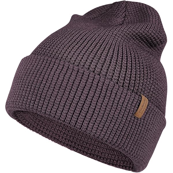 FUQILA 100% Merino Wool Cuff Beanie Hat, Unisex Warm Winter Caps